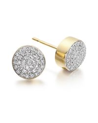 Monica Vinader | Metallic Ava Button Stud Earrings | Lyst