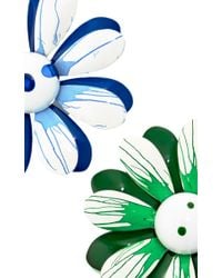 Carole Tanenbaum | 1960S Green, White, Blue Splattered Enamel Flower Unsigned Pins | Lyst