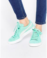 puma suede mint