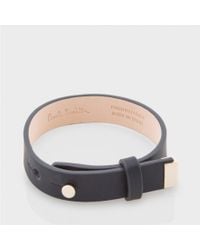 Paul Smith | Blue Women's Navy Leather Bracelet | Lyst