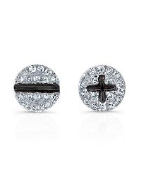 Anne Sisteron - 14kt White Gold Diamond Hardware Stud Earrings - Lyst