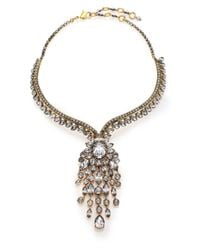 Erickson Beamon | Metallic Fringe Element Crystal Bib Necklace | Lyst
