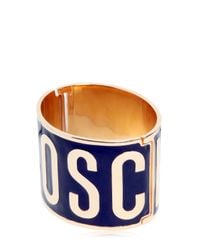 Moschino | Metallic Logo Lettering Enameled Bracelet | Lyst