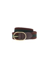 Dell'Oglio - Brown And Green Nylon Belt for Men - Lyst
