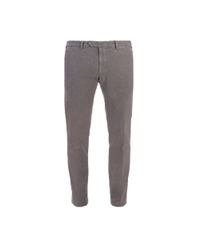 Dell'Oglio - Gray Dark Grey Cotton Trousers for Men - Lyst