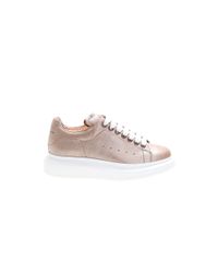 Alexander McQueen - Pearl Pink Leather Sneakers - Lyst