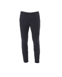 Dell'Oglio - Blue Poplin Cotton Trousers for Men - Lyst