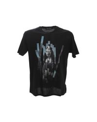 Neil Barrett - Printed Black Cotton T-shirt for Men - Lyst