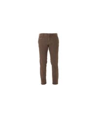 Incotex - Brown Stretch Cotton Satin Trousers for Men - Lyst