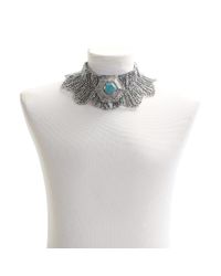 Night Market - Metallic Silver Beads Necklace - Lyst