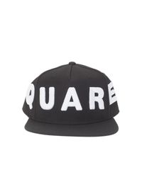 DSquared² - Black Cotton Baseball Hat for Men - Lyst