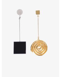 Jacquemus - Metallic Le Carre Spiral Brass And Zamac Earrings - Lyst