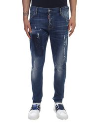DSquared² - Blue Stretch Denim Sexy Twist Jeans for Men - Lyst