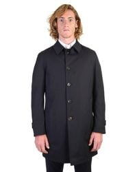 Dell'Oglio - Blue Cotton Blend 3/4 Coat for Men - Lyst