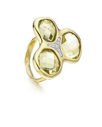Monica Vinader | Green Riva Diamond Cluster Ring | Lyst