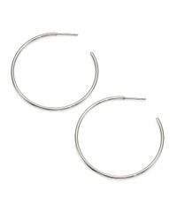 Michael Kors | Metallic Cityscape Chains Silvertone Hoop Earrings/1.5 | Lyst