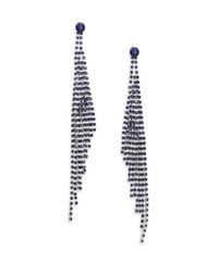 ABS By Allen Schwartz | Metallic Dark & Stormy Tassel Drop Earrings | Lyst