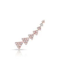 Anne Sisteron - Pink 14kt Rose Gold Diamond Triangle Ear Cuff - Lyst