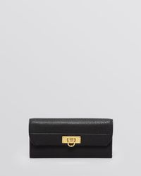 Ferragamo | Black Mediterraneo Vitello Continental Flap Wallet | Lyst