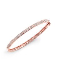 Anne Sisteron - Pink 14kt Rose Gold Diamond Spike Bangle - Lyst