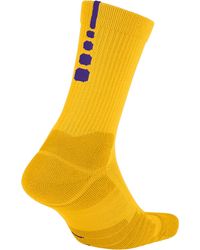 yellow nike elite socks