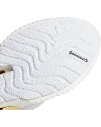 adidas Lace Alphabounce Instinct Three Stripe Life Running Shoes in White/Gold (White) for Men 