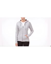 reebok women's core cotton jersey zip front hoodie