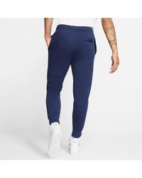 nike club fleece joggers blue
