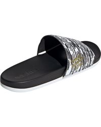 adidas men's adilette three stripe life comfort slides