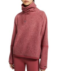 cowl neck fleece pullover