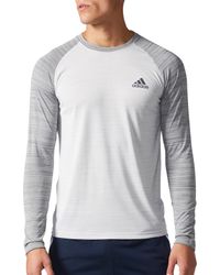 adidas men's ultimate melange long sleeve shirt