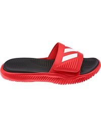 adidas Alphabounce Slide in Red/White 