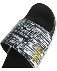 adidas men's adilette three stripe life comfort slides