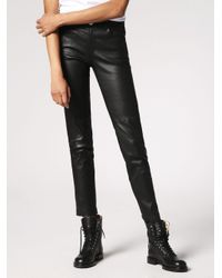 diesel leather pants womens