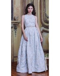 theia beaded brocade gown
