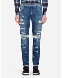 Dolce & Gabbana Blue Martini Fit Jeans for men