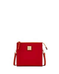 Dooney & Bourke Red Pebble Grain North South Janine Crossbody