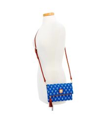 Dooney & Bourke Blue Mlb Rangers Foldover Crossbody