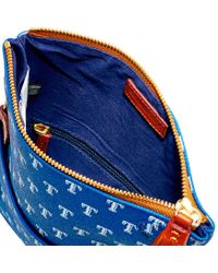 Dooney & Bourke Blue Mlb Rangers Foldover Crossbody