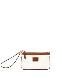 Dooney & Bourke White Belvedere Large Slim Wristlet