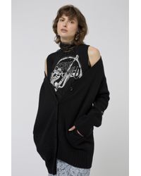 Dorothee Schumacher Black Rebelious Companion Cardigan V-neck With Studs 1/1
