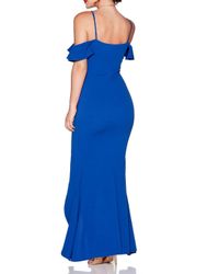 quiz cold shoulder maxi dress
