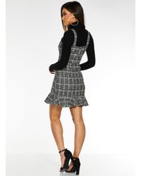 quiz black frill dress