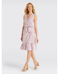 faux wrap detail tank dress
