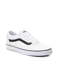 Vans Ward Lo Leather Sneaker in White 