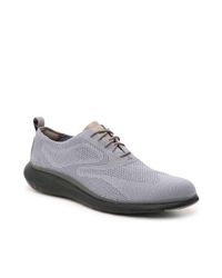 cole haan zerogrand stitchlite gray wingtip oxfords