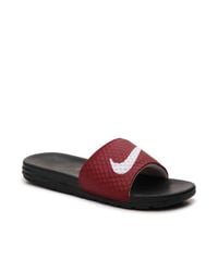 nike maroon slides