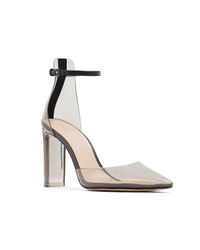 clear aldo heels