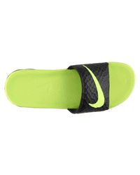 neon green slides nike
