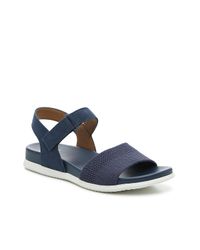SÃ¶fft Leather Ferne Sandal in Navy (Blue) - Lyst